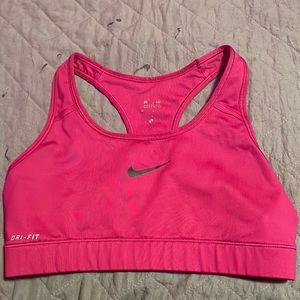 Pink nike sports bra